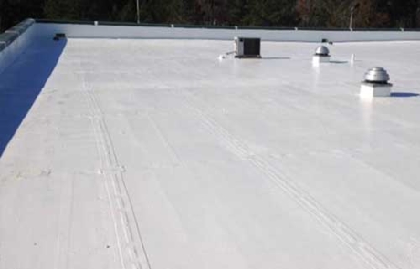 High Solid Silicone Coating Over TPO | Roof Leaks